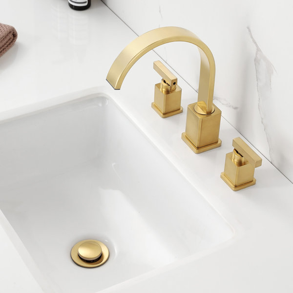 WorbWay Widespread Bathroom Faucet with Drain Assembly & Reviews Wayfair